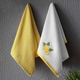 Maxstyle Pamuk Mutfak Havlusu 40X60 Cm 2Li Limon