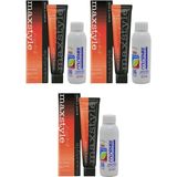Maxstyle SPS781 Argan ve Keratin 2025/07.34 Karamel 3x60 ml Saç Boyası+3x90 ml Oksidan