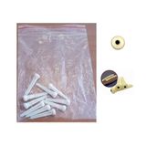 Maxtone MS021W Akustik Gitar Köprü Pimi - Beyaz 10'lu Paket (Aksesuar) | Nokta Desenli Estetik Tasarım, 10 Adet Ekonomik
