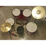 Maxtone Mxc-3017Fmr Maxtone Mxc-3017Fmr Davul Set Metalik Kırmızı