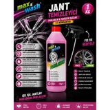 Max&wash 1 kg Jant Temizleyici | 1/3 Konsantre Güçlü Kir ve Fren Balata Tozu Temizleyici | Profesyonel Oto Kuaför Ürünü