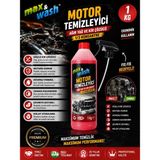 Max&wash 1 kg Motor Temizleyici | 1/3 Konsantre Ağır Yağ ve Kir Çözücü | Profesyonel Oto Kuaför Ürünü