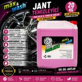 Max&wash 20 kg Jant Temizleyici | 1/3 Konsantre Güçlü Kir ve Fren Balata Tozu Temizleyici | Profesyonel Oto Kuaför Ürünü