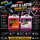 Max&wash 2'li Jant & Lastik Bakım Seti 4 kg | Jant Temizleyici + Lastik Parlatıcı | Profesyonel Oto Kuaför Bakım Seti