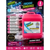 Max&wash 4 kg Fırçasız Süngersiz Oto Yıkama Şampuanı | 1/60 Konsantre Yoğun Köpük | Boya Dostu Profesyonel Araç Yıkama Ürünü