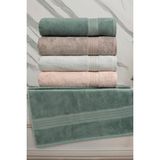 Maxwell Asorti Bambu 4'lü Banyo Havlusu - 70 x 140 cm - Koyu Yeşil - Kahve