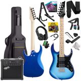 Maxword DE-150BL-25AMP Maple Klavye HH Yüksek Kaliteli 25W Amfili Elektro Gitar Seti