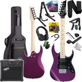 Maxword DE-150PU-25AMP Maple Klavye HH 25 W Amfili Elektro Gitar Seti - Mor