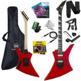 Maxword DG-34RD Kelly Kasa Floyde Rose 2x Zebra Humbucker Manyetik Elektro Gitar