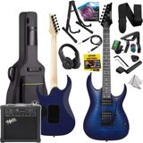 Maxword Grade-25AMP Blue Rosewood Floyde Rose 25 W Amfili Elektro Gitar - Mavi