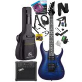 Maxword Grade-25AMP Blue Rosewood Yüksek Kalite 25W Amfili Elektro Gitar