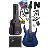 Maxword Grade-25AMP Blue Rosewood Yüksek Kalite Floyde Rose 25W Amfili Elektro Gitar