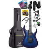 Maxword Grade Blue Rosewood Klavye HH Yüksek Kaliteli Elektro Gitar