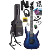 Maxword Grade-ST Blue Rosewood Klavye HH Yüksek Kaliteli Elektro Gitar