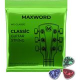 Maxword Gt-Classic Kaliteli Klasik Gitar Teli 1 Takım Set (Pena Hediye)