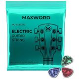 Maxword Gt-Electric Kaliteli Elektro Gitar Teli 1 Takım Set (Pena Hediye)