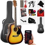 Maxword MCG-650SB Yüksek Kaliteli Ağaç Akustik Gitar Full Set - 3 Renk Sunburst