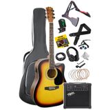 Maxword MCG-750SB-AMP Kaliteli EQ 25W Amfili Elektro Akustik Gitar Seti