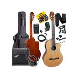 Maxword X47-EQ-AMP Profesyonel Masif Ağaç Amfili Elektro Klasik Gitar Seti Üst Segment