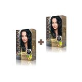 MAXX DELUXE 2'li Beauty Expert Set Saç Boyası 1.1 Mavi Siyah
