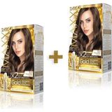 MAXX DELUXE 2'li Golden Beauty Set Saç Boyası 6.0 Koyu Kumral