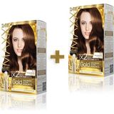 MAXX DELUXE 2'li Golden Beauty Set Saç Boyası 7.7 Koyu Karamel