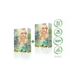 MAXX DELUXE 2'li Natural Beauty Amonyaksız Set Saç Boyası 0.1 Platin Sarısı