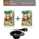 Maxx Deluxe 2'Li Natural Beauty Amonyaksız Set Saç Boyası 8.3 Bal Köpüğü, Boya Tası, Fırça Hediye!