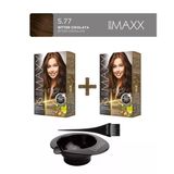 Maxx Deluxe 2'Li Paket Beauty Expert Set Boya 5.77 Yoğun Sıcak Kahve, Boya Tası Ve Fırça Hediye!