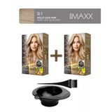 Maxx Deluxe 2'Li Paket Beauty Expert Set Boya 9.1 Elmas Sarısı, Boya Tası Ve Fırça Hediye!