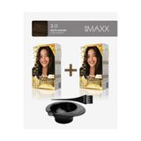 Maxx Deluxe 2'Li Paket Golden Beauty Set Saç Boyası 3.0 Koyu Kahve, Boya Tası Ve Fırça Hediye!