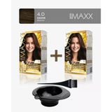 Maxx Deluxe 2'Li Paket Golden Beauty Set Saç Boyası 4.0 Kahve, Boya Tası Ve Fırça Hediye!