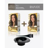 Maxx Deluxe 2'Li Paket Golden Beauty Set Saç Boyası 7.1 Küllü Kumral, Boya Tası Ve Fırça Hediye!