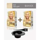 Maxx Deluxe 2'Li Paket Golden Beauty Set Saç Boyası 9.0 Buğday Sarısı, Boya Tası Ve Fırça Hediye!