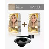 Maxx Deluxe 2'Li Paket Golden Beauty Set Saç Boyası 9.1 Elmas Sarısı, Boya Tası Ve Fırça Hediye!