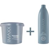 Maxx Deluxe 2'li Paket Oryal Gri 1000 gr- Oksidan 1000 ml 30V Krem Saç Boyası Canlı Renkler ile Uzun Süreli Etki