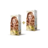 MAXX DELUXE 2'li Premium Yarı Kit Set Saç Boyası 8.73 Altın Karamel