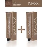 Maxx Deluxe 2'li Tüp Boya 60 ml - 7.7 Işıltılı Kahve
