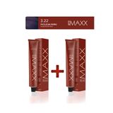 MAXX DELUXE 2'li Tüp Saç Boyası 60 ml 3.22 Patlıcan Moru