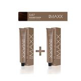 MAXX DELUXE 2'li Tüp Saç Boyası 60 ml 5.67 Efsanevi Kahve