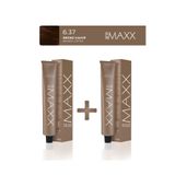 MAXX DELUXE 2'li Tüp Saç Boyası 60 ml 6.37 Bronz Kahve