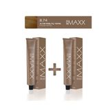 MAXX DELUXE 2'li Tüp Saç Boyası 60 ml 8.74 Altın Parıltılı Toffe