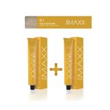 MAXX DELUXE 2'li Tüp Saç Boyası 60 ml 9.1 Küllü Açık Sarı