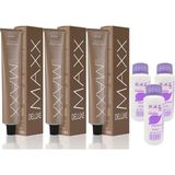 Maxx Deluxe 5.1 Küllü Açık Kahve 3x60 ml Tüp Saç Boyası + 3 Adet Oksidan