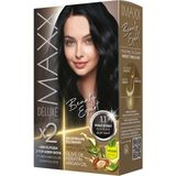 Maxx Deluxe BEAUTY EXPERT 1.1 Mavi Siyah Krem Saç Boyası Onarıcı Etki ile Güçlü Bakım