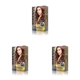 MAXX DELUXE BEAUTY EXPERT HAIR COLOR (KERATİN)'Lİ 1 KUTU (2 X 50 ML) (Gizemli Kızıl 4.6) (3 paketi)