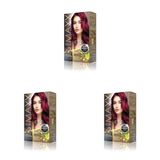 MAXX DELUXE BEAUTY EXPERT HAIR COLOR (KERATİN)'Lİ 1 KUTU (2 X 50 ML) (Şarap Kızılı 4.65) (3 paketi)