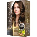 Maxx Deluxe Beauty Expert Set 5.0 Açık Kahve Saç Boyası Krem Formda Uzun Süre Kalıcı Canlı Renkler İçin