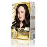 Maxx Deluxe Gold Kahve 4.0 24K Altın Parçacıklı 2x50 ml Saç Boyası