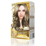 Maxx Deluxe Gold Küllü Açık Kumral 8.1 24K Altın Parçacıklı 2x50 ml Saç Boyası